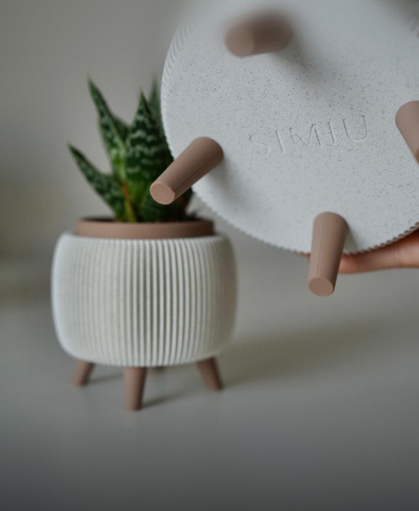 Modern Textured duo Planter Set, Minimalist Home Decor, 6cm & 9cm diameter
