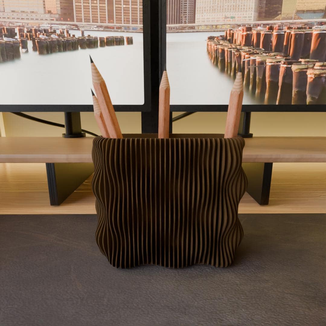Pen Holder, pencil holder, modern office decor 3D Printed