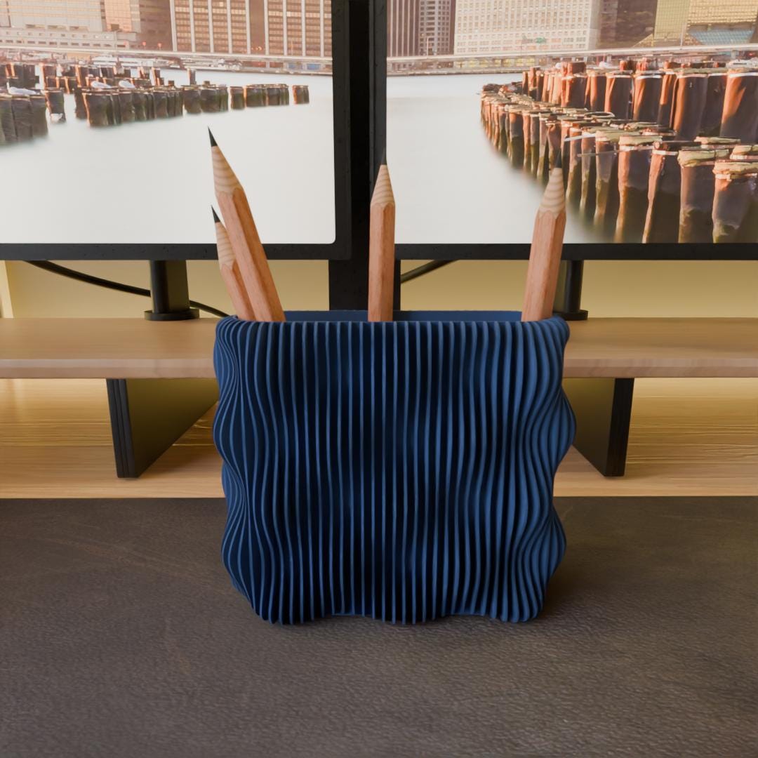 Pen Holder, pencil holder, modern office decor 3D Printed