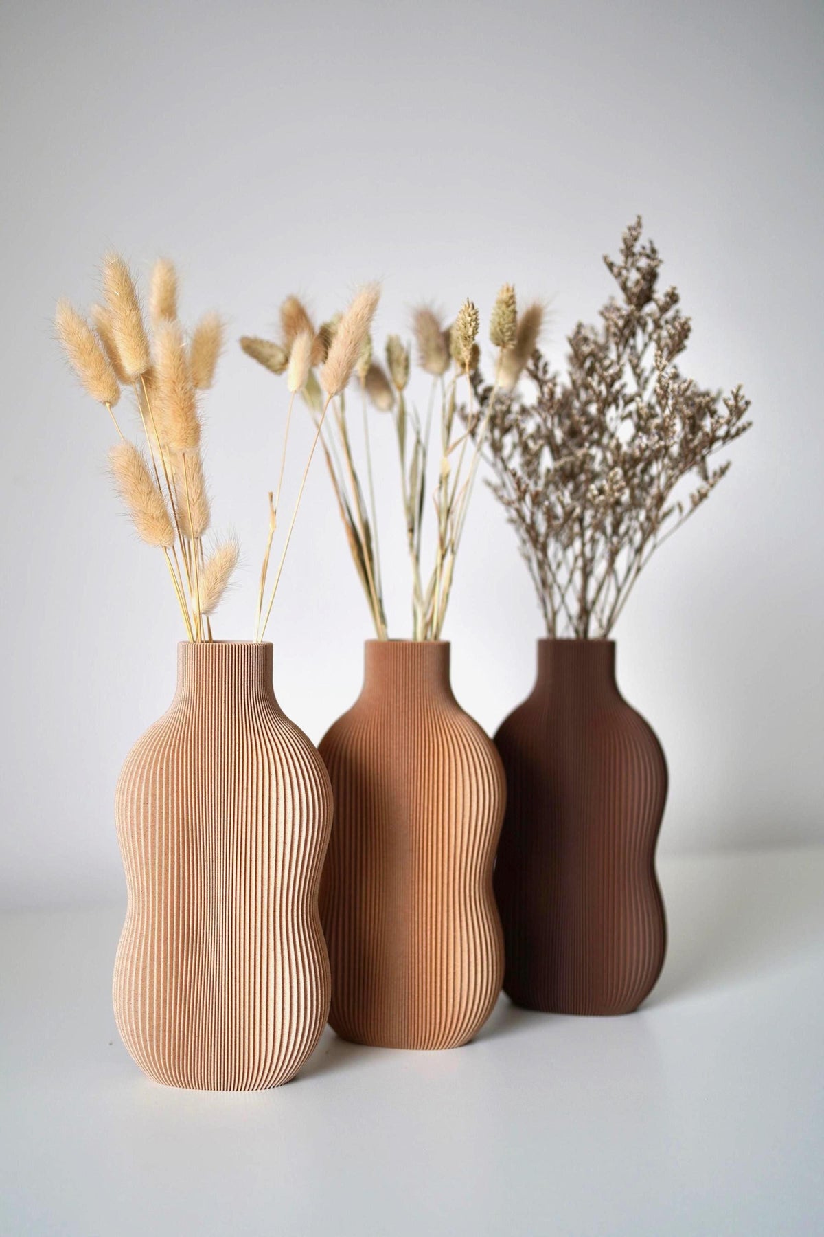 Minimalist Wood Fiber Vase: 3D Printed Home Decor