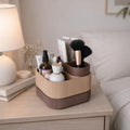 Stacked Ribbed Makeup Organizer , Modern Vanity Storage