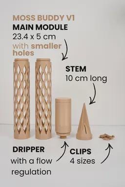 Stackable Moss Pole, Self-Watering Plant Tower, Climbing Plant Support