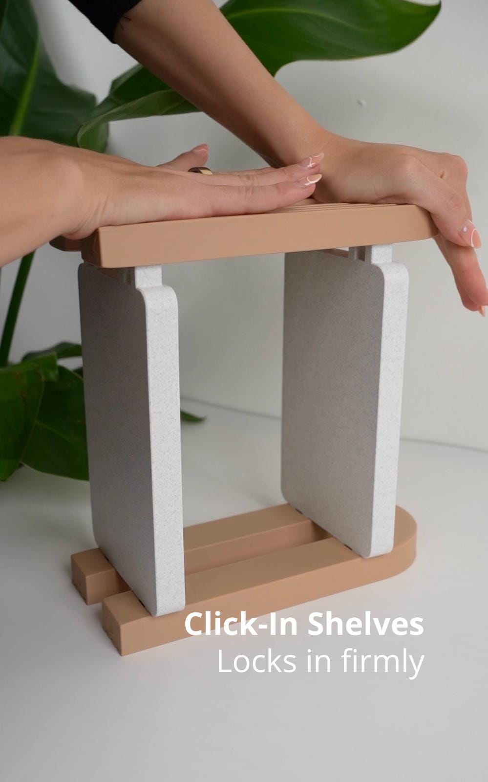 Modular Tabletop Perfume Shelf , fragrance collection organizer