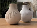 Modern Japandi Neki Vase , Textured Minimalist Decorative Vase for dried flowers