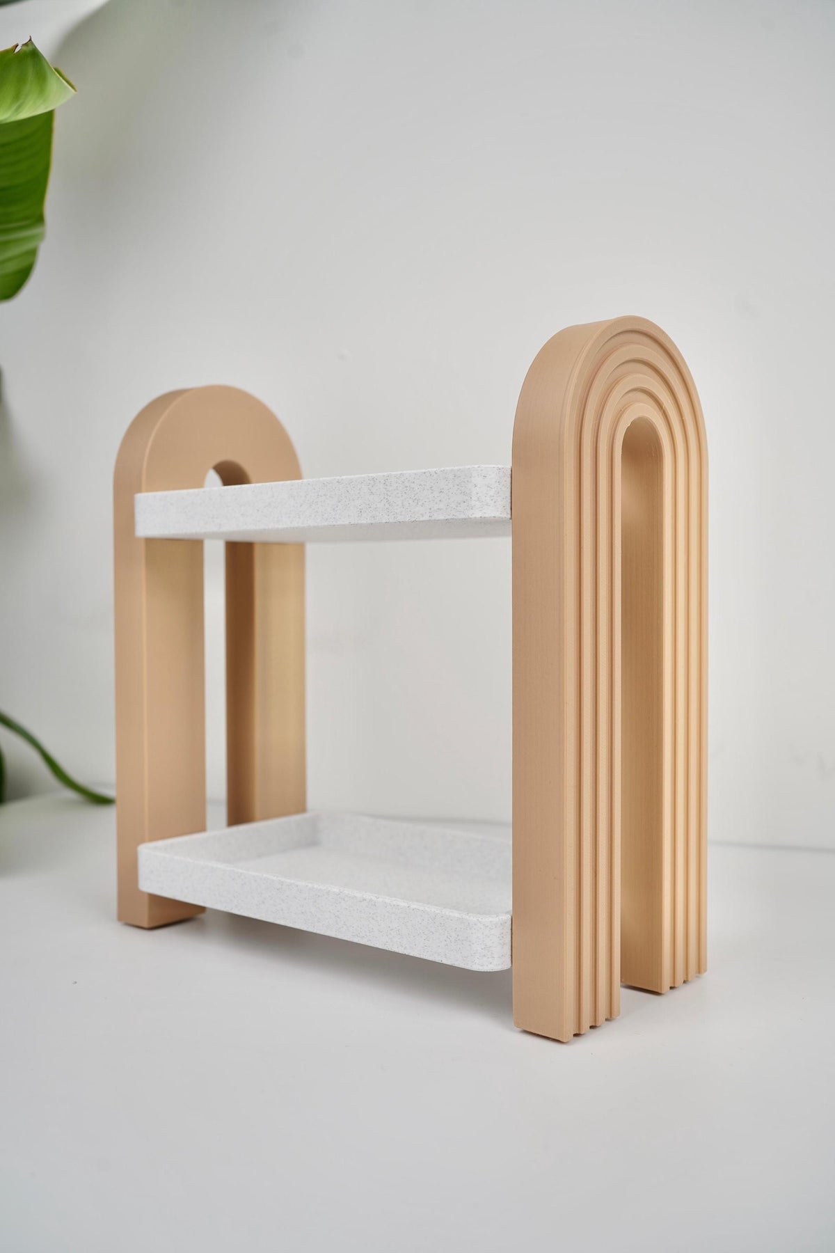 Modular Tabletop Perfume Shelf , fragrance collection organizer