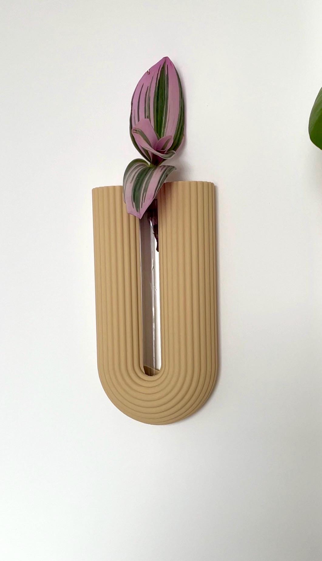 Minimalist Wall Vase, 3D Printed Propagation Station, Plant Cuttings