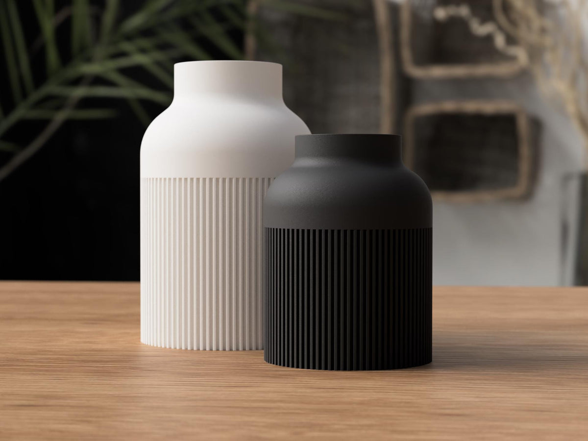 Japandi Vase 3D Printed | Minimalist Design Vase | Modern Look | Scandinavian Decor | Sustainable Home Accessories