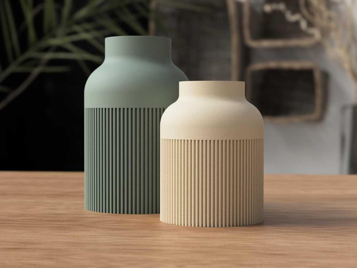 Japandi Vase 3D Printed | Minimalist Design Vase | Modern Look | Scandinavian Decor | Sustainable Home Accessories