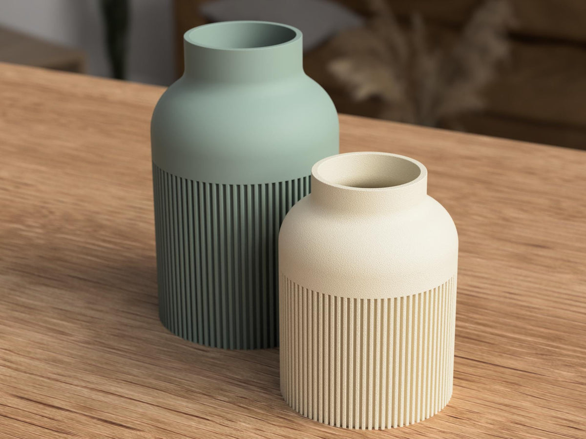 Japandi Vase 3D Printed | Minimalist Design Vase | Modern Look | Scandinavian Decor | Sustainable Home Accessories