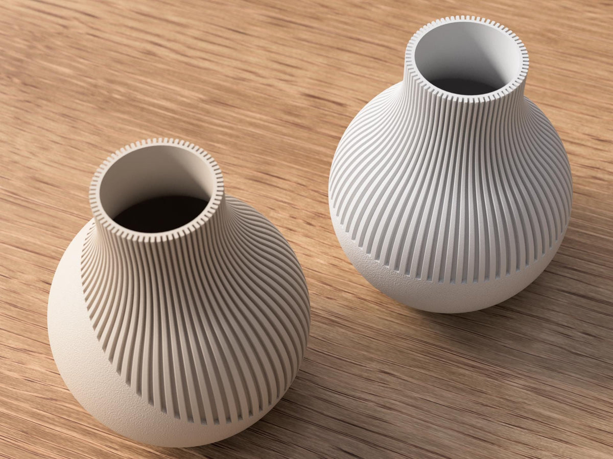 Modern Japandi Neki Vase , Textured Minimalist Decorative Vase for dried flowers