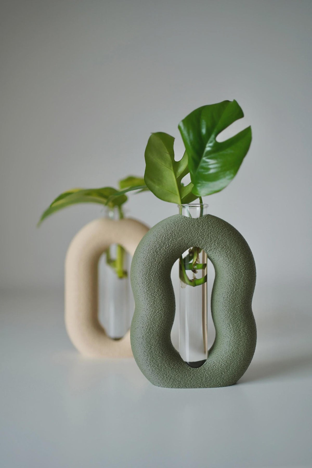 Minimalist propagation vase, 3D Printed , for Plant Cuttings , shelf decoration