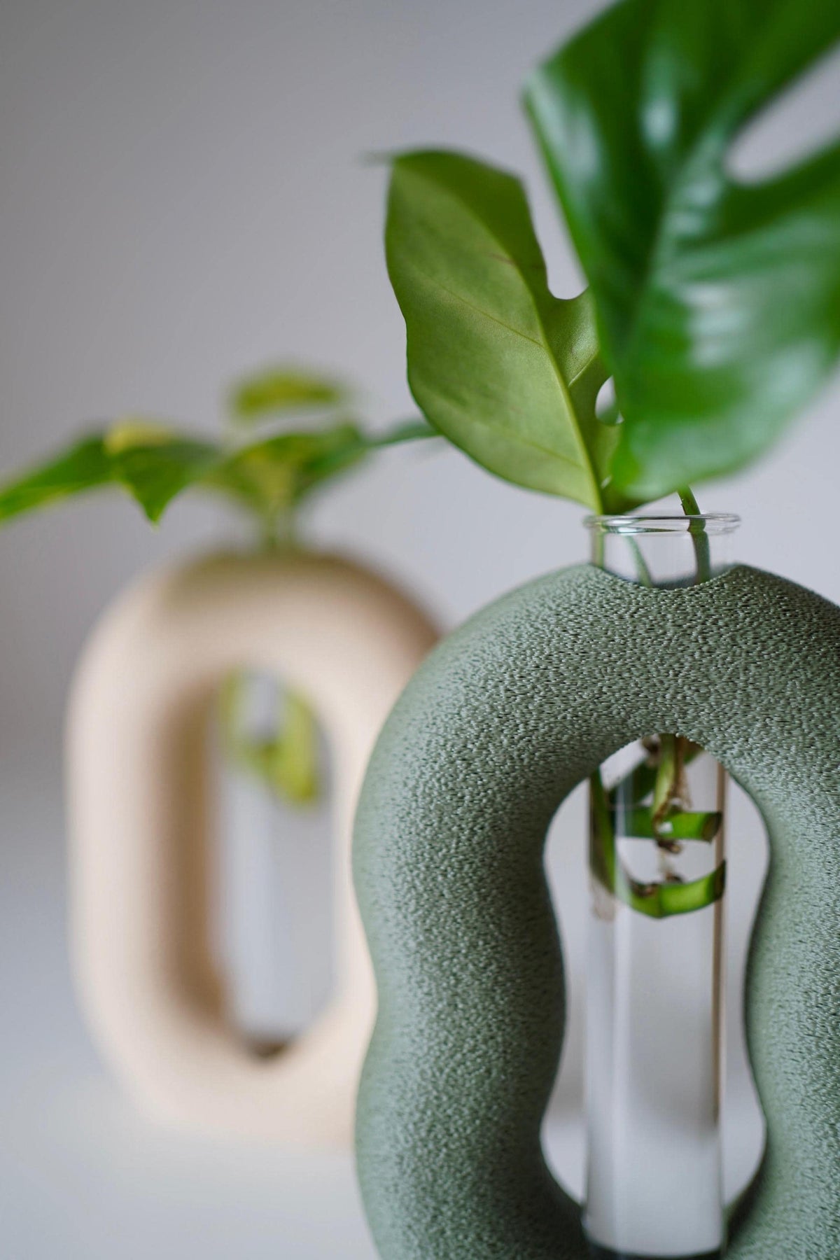 Minimalist propagation vase, 3D Printed , for Plant Cuttings , shelf decoration