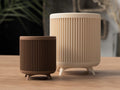 Modern mid century planter , ribbed planter with elevated stand RIVORA
