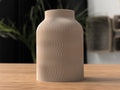 Japandi Luna Vase - 3D Printed Organic Wave Structure, Minimalist Decor (172/220 mm)