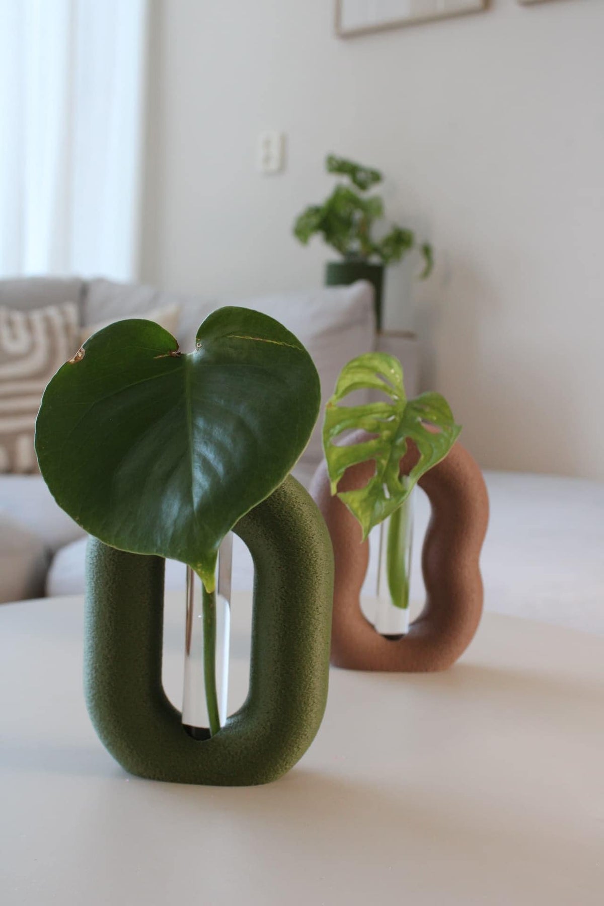 Minimalist propagation vase, 3D Printed , for Plant Cuttings , shelf decoration