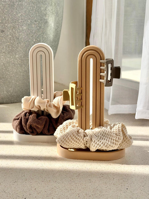 Modern Hair Tie Organizer Stand - Stylish Scrunchie Holder for Clutter-Free Vanity & Bathroom Storage