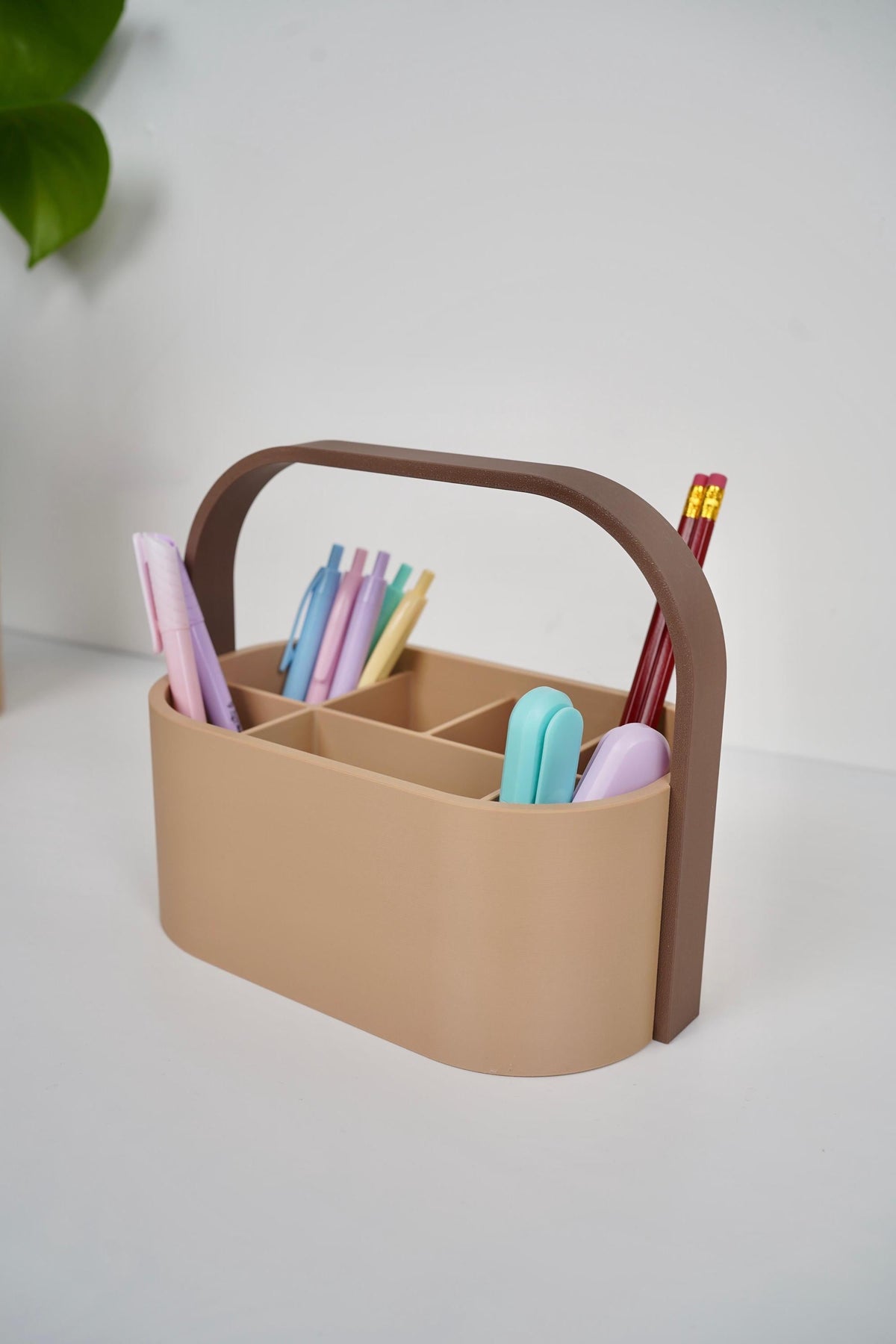 Minimalist Multi-Compartment Organizer Caddy for Makeup & Desk Essentials