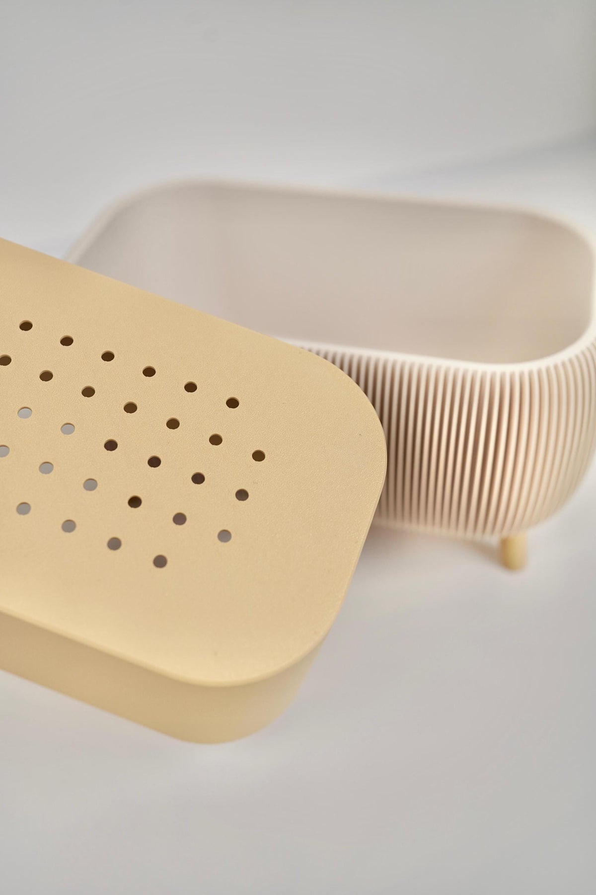 Modern duo ribbed herb planter , for basil , parsley - window sill planter