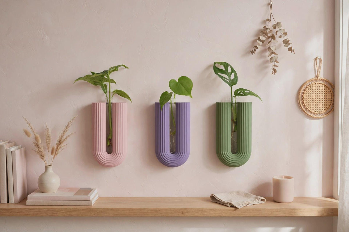 Minimalist Japandi Propagation Wall Vase , Wall Mounted Test Tube Holder , Gift for Plant Lovers