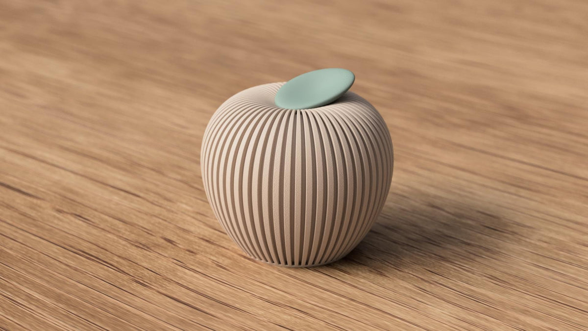 Decorative Apple Tealight Holder , Ribbed Fall Apple Decor , Autumn Table Centerpiece ( LED only)