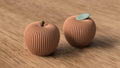 Decorative Apple Tealight Holder , Ribbed Fall Apple Decor , Autumn Table Centerpiece ( LED only)