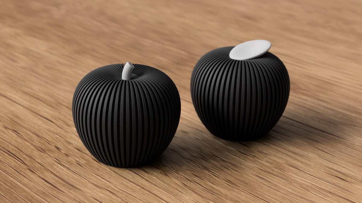 Decorative Apple Tealight Holder , Ribbed Fall Apple Decor , Autumn Table Centerpiece ( LED only)