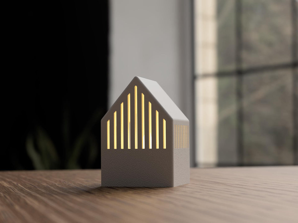 Japandi Tealight House , Scandinavian LED Candle House , Hygge Winter Decor , Nordic Light