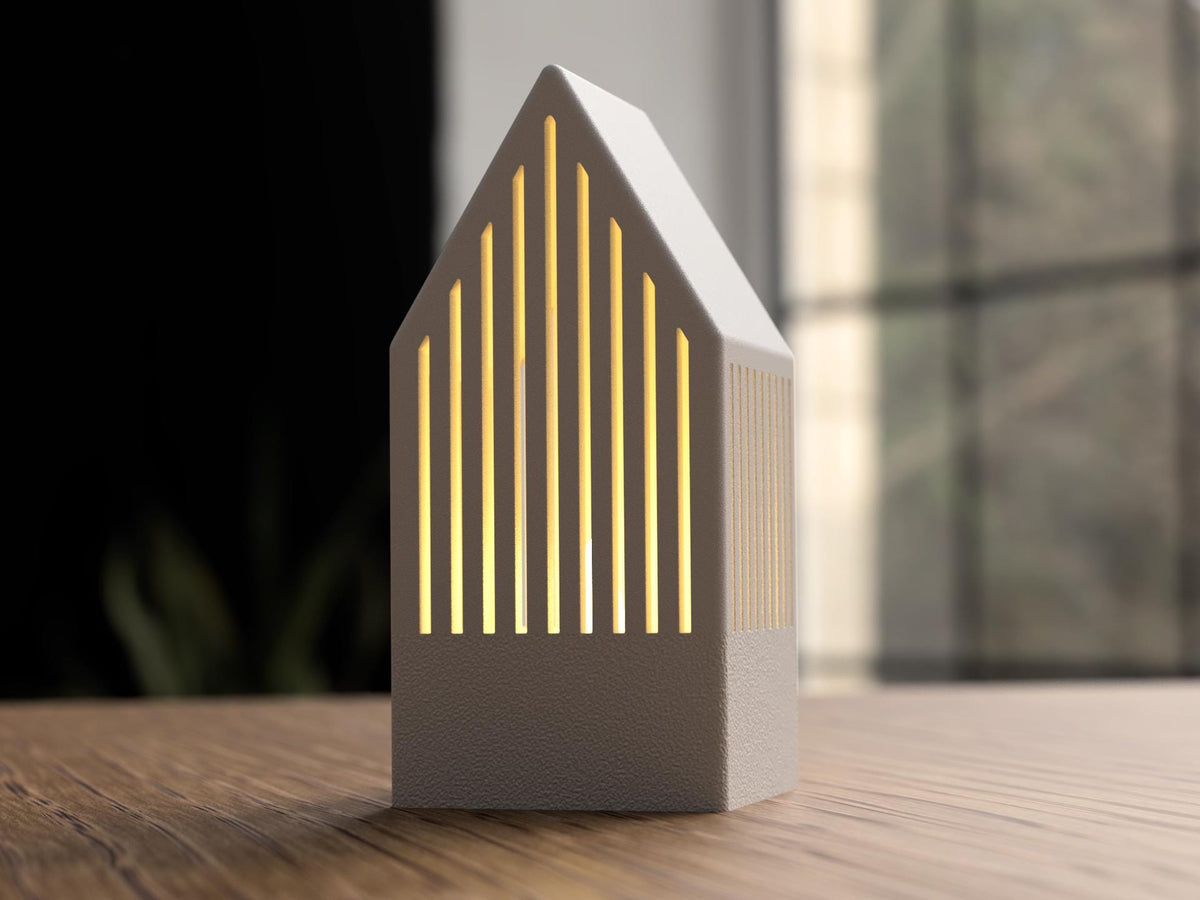 Japandi Tealight House , Scandinavian LED Candle House , Hygge Winter Decor , Nordic Light