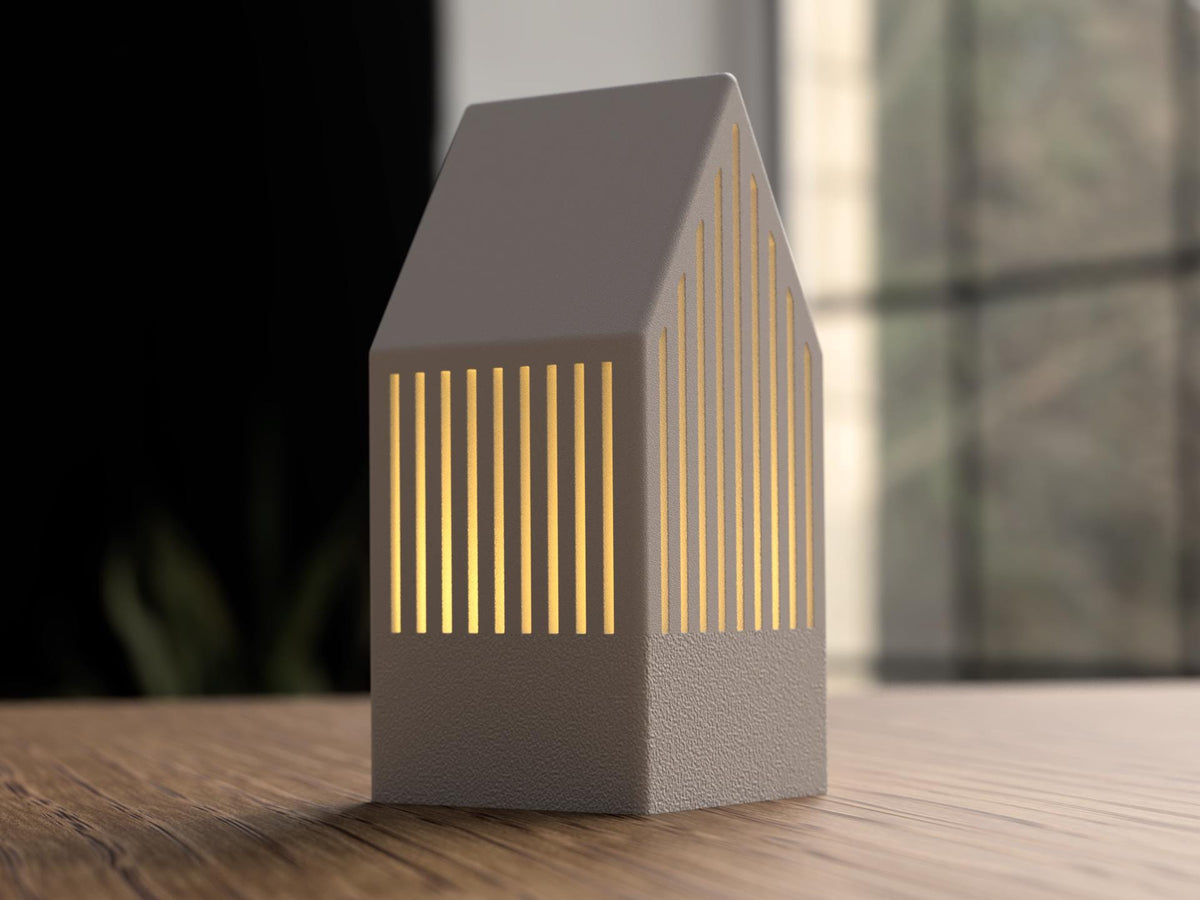 Japandi Tealight House , Scandinavian LED Candle House , Hygge Winter Decor , Nordic Light