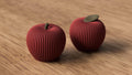 Decorative Ribbed Apple Sculpture | Faux Fruit Fall Decor, Japandi Style