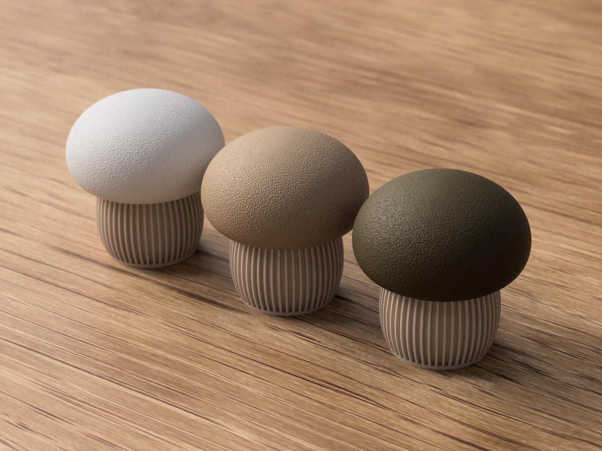 Mushroom Trinket Box | Japandi Mushroom Container with Lid | Ribbed Jewelry Storage Decor | Cottagecore Fall Shelf Decor